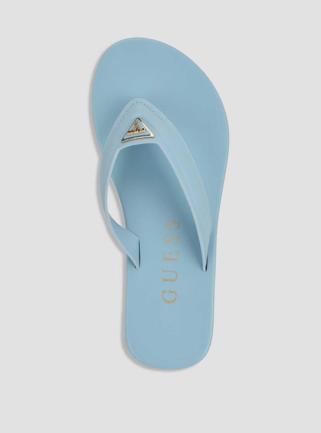 GUESS Womens Light Blue Candry Logo Flip Flop Sandals CANDRY Top View