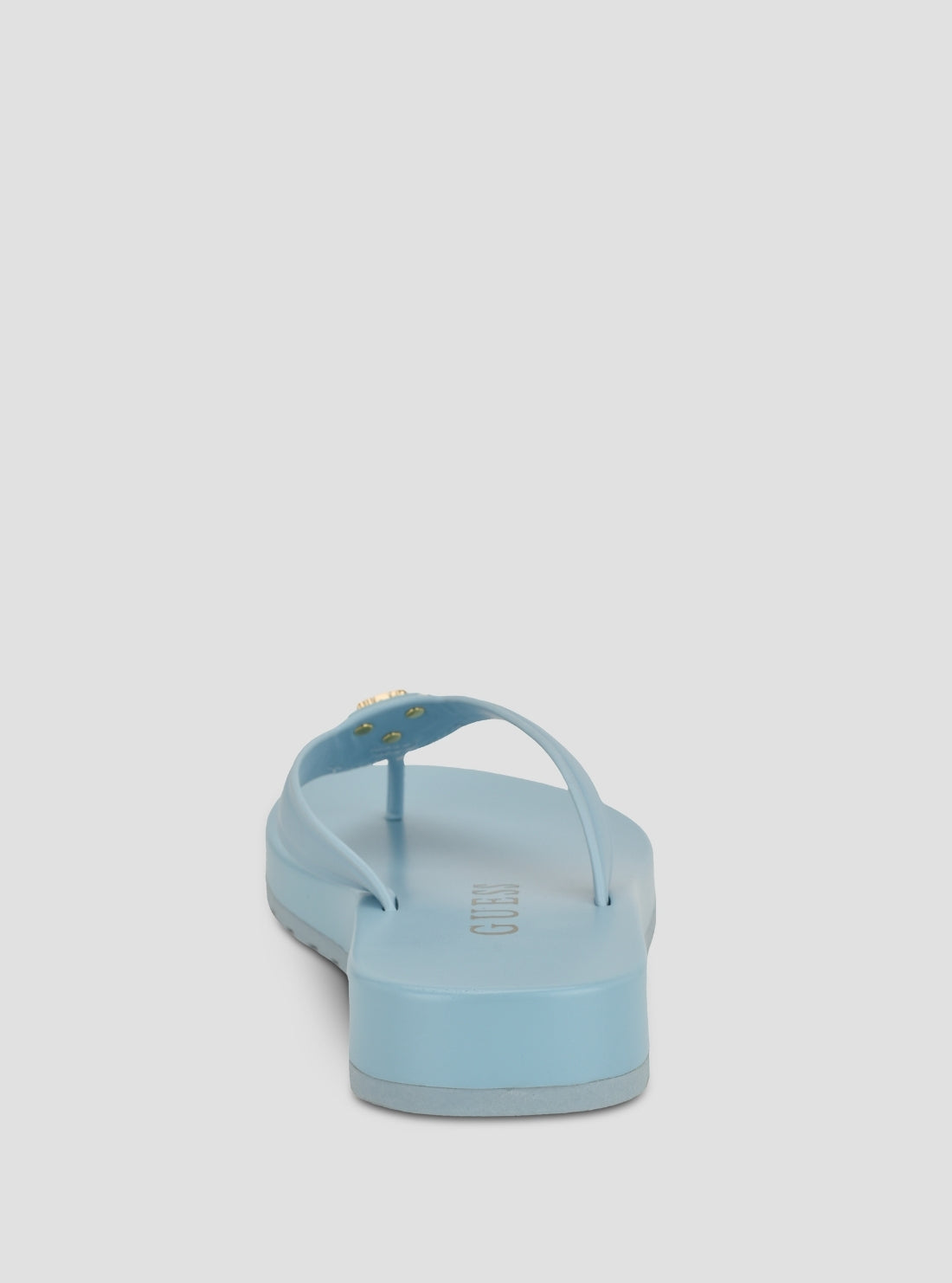 GUESS Womens Light Blue Candry Logo Flip Flop Sandals CANDRY Back View