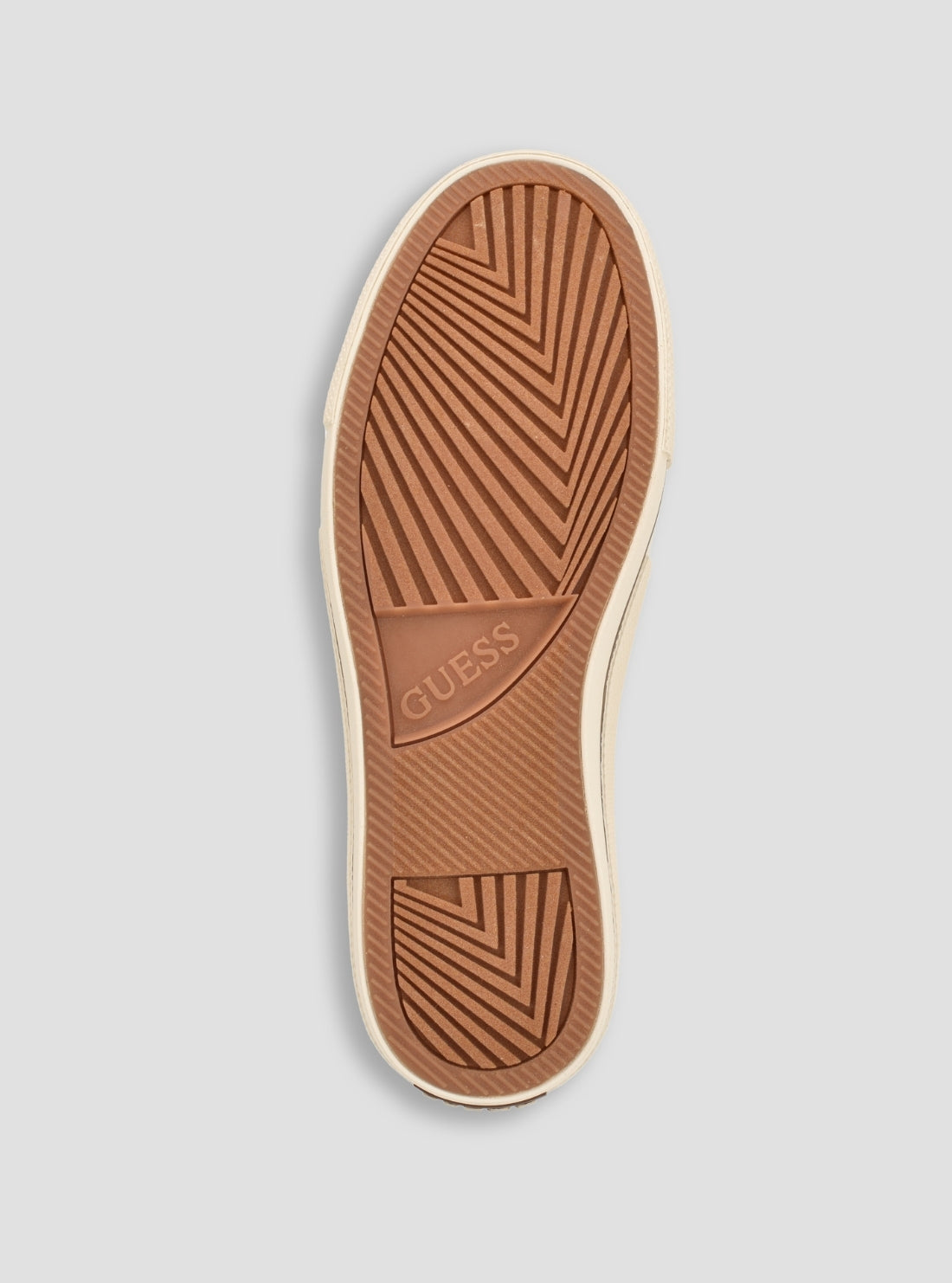 GUESS Footwear Light Brown Logo Carey Sneakers CAREY Bottom View