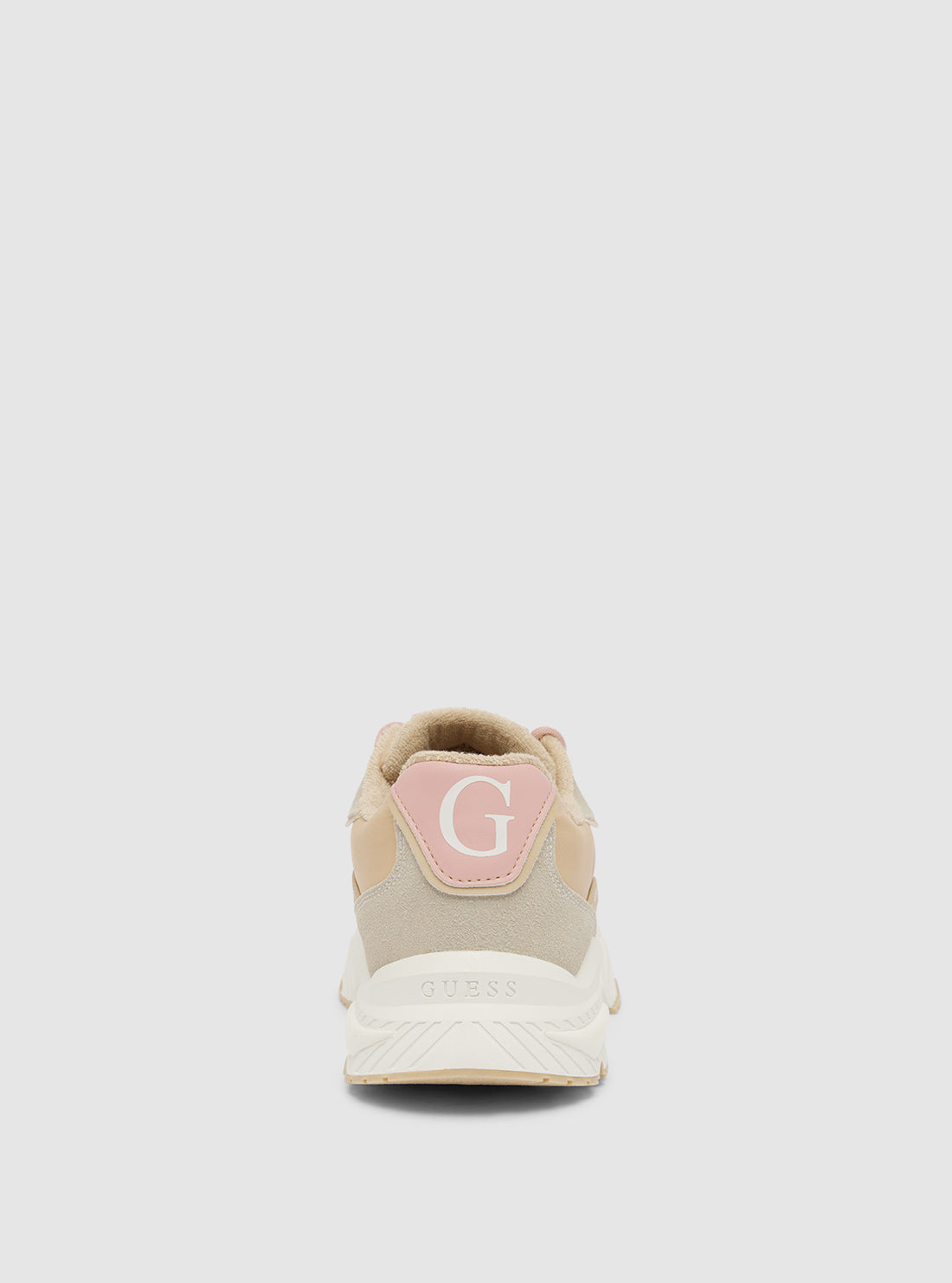 GUESS Womens White Carrli Sneakers CARLLI5 Back View