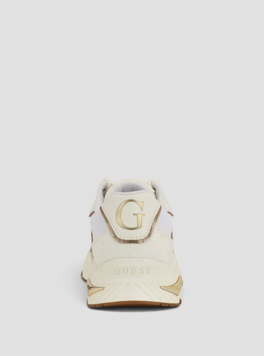 GUESS Womens White Carrli Sneakers CARRLI6 Back View