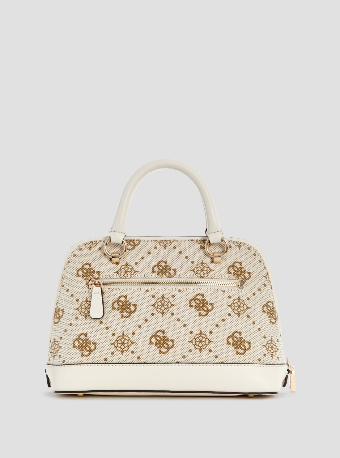 GUESS Womens White Neda Dome Satchel Bag CP965405 Back View