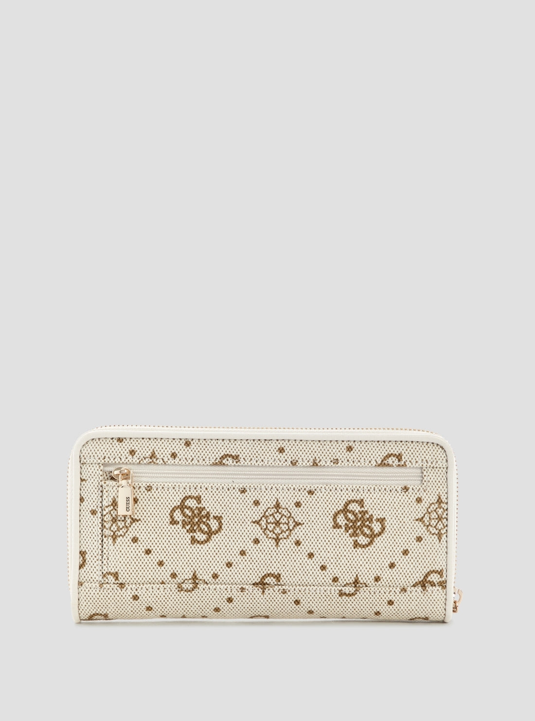 GUESS Womens White Logo Neda Large Zip Around Wallet CP9654146 Back View