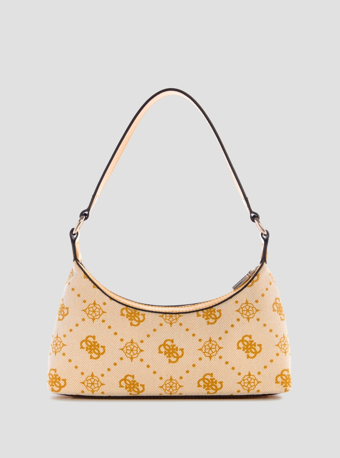 GUESS Womens Yellow Logo Neda Top Zip Shoulder Bag CP965417 Back View