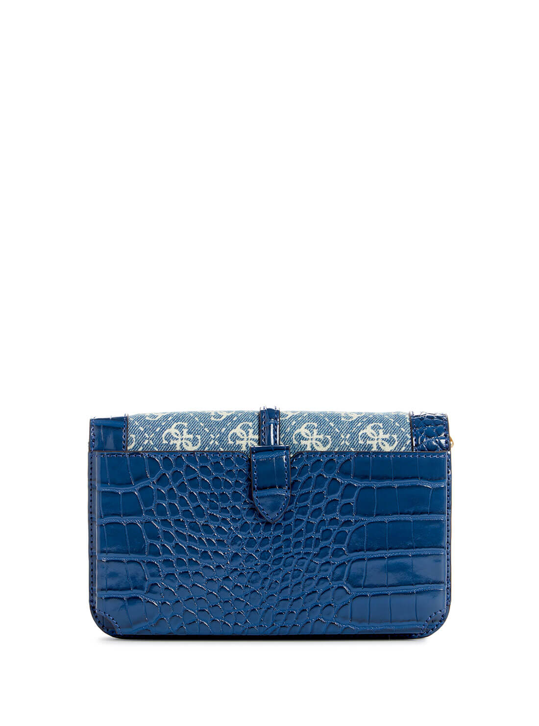 Women's Denim Blue G James Logo Crossbody Bag back view