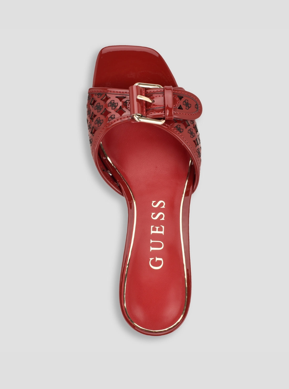 GUESS Footwear Red Dagnee Heeled Sandals DAGNEE Top View
