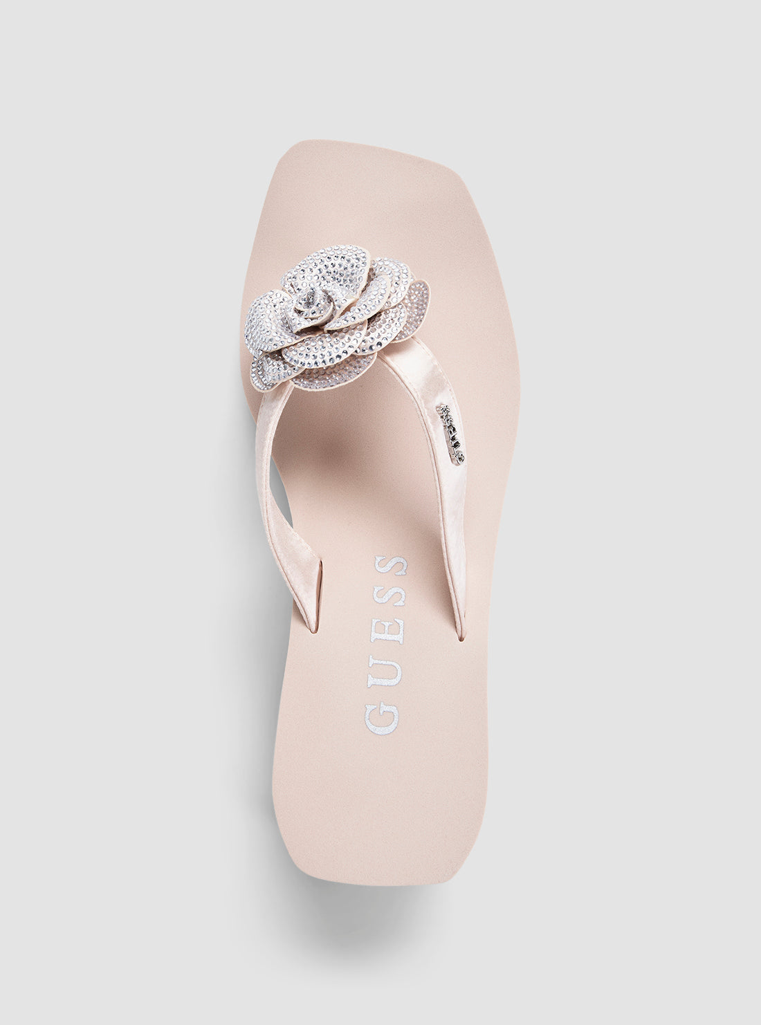 GUESS Footwear White Damani Wedge Sandals DAMANI Top View
