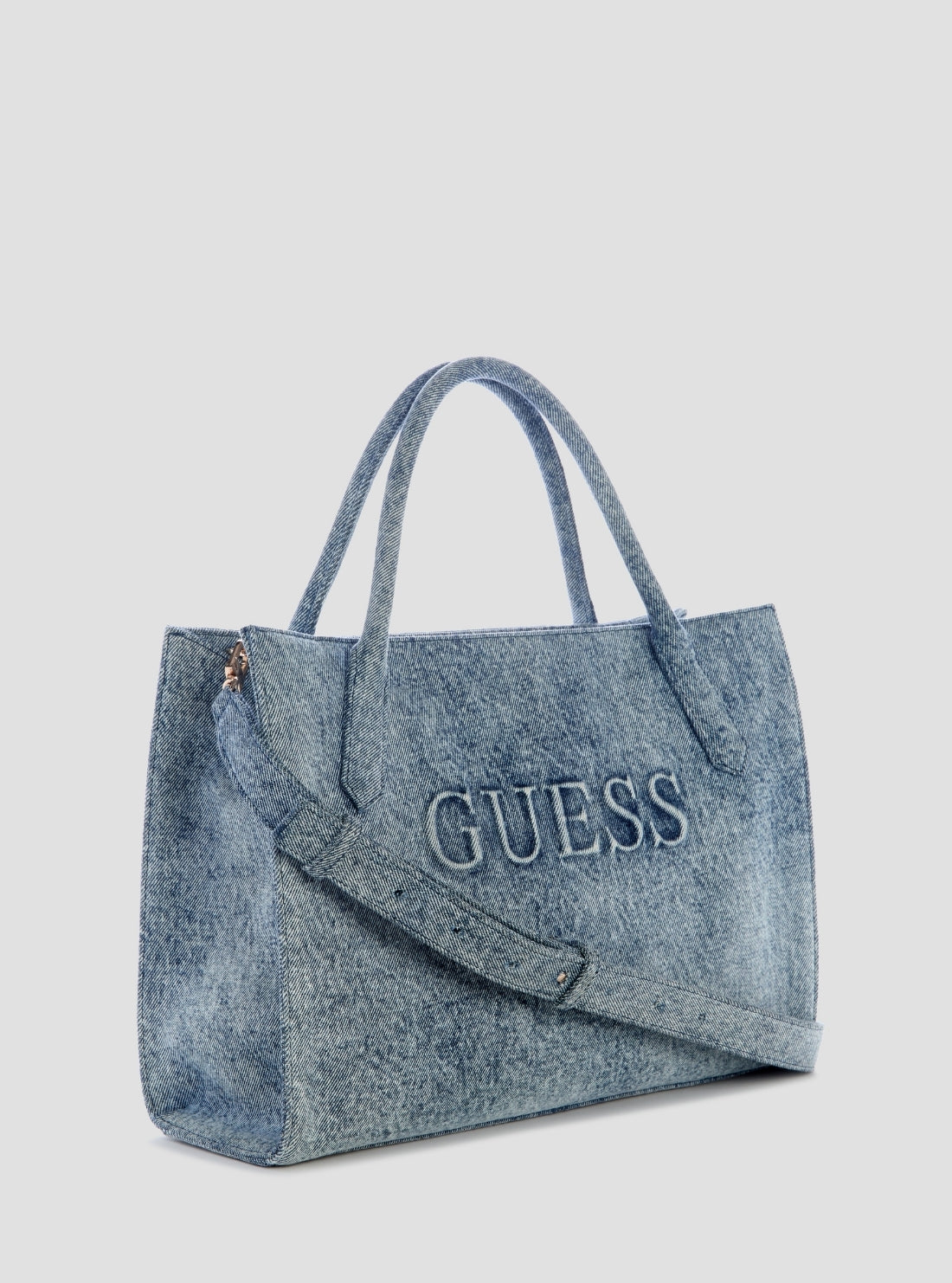 GUESS Womens Blue Jodi Logo Tote Bag DG976922 Side View