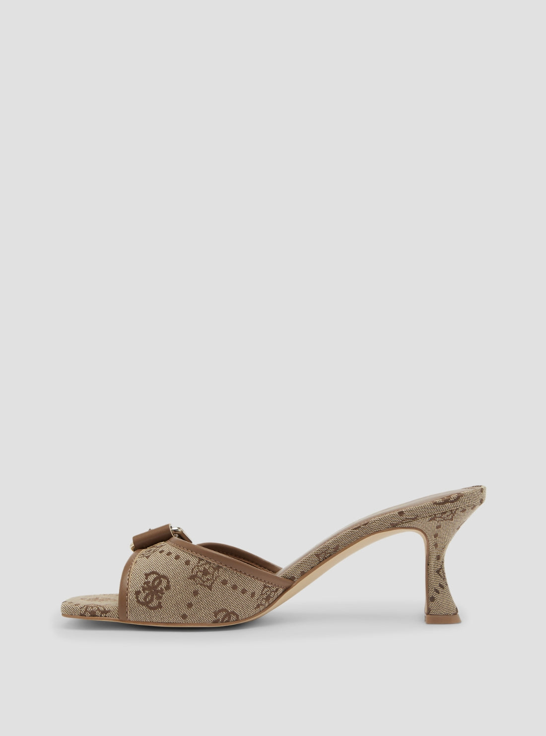 GUESS Footwear Brown Logo Dista2 Kitten Heels DISTA-2 Side View