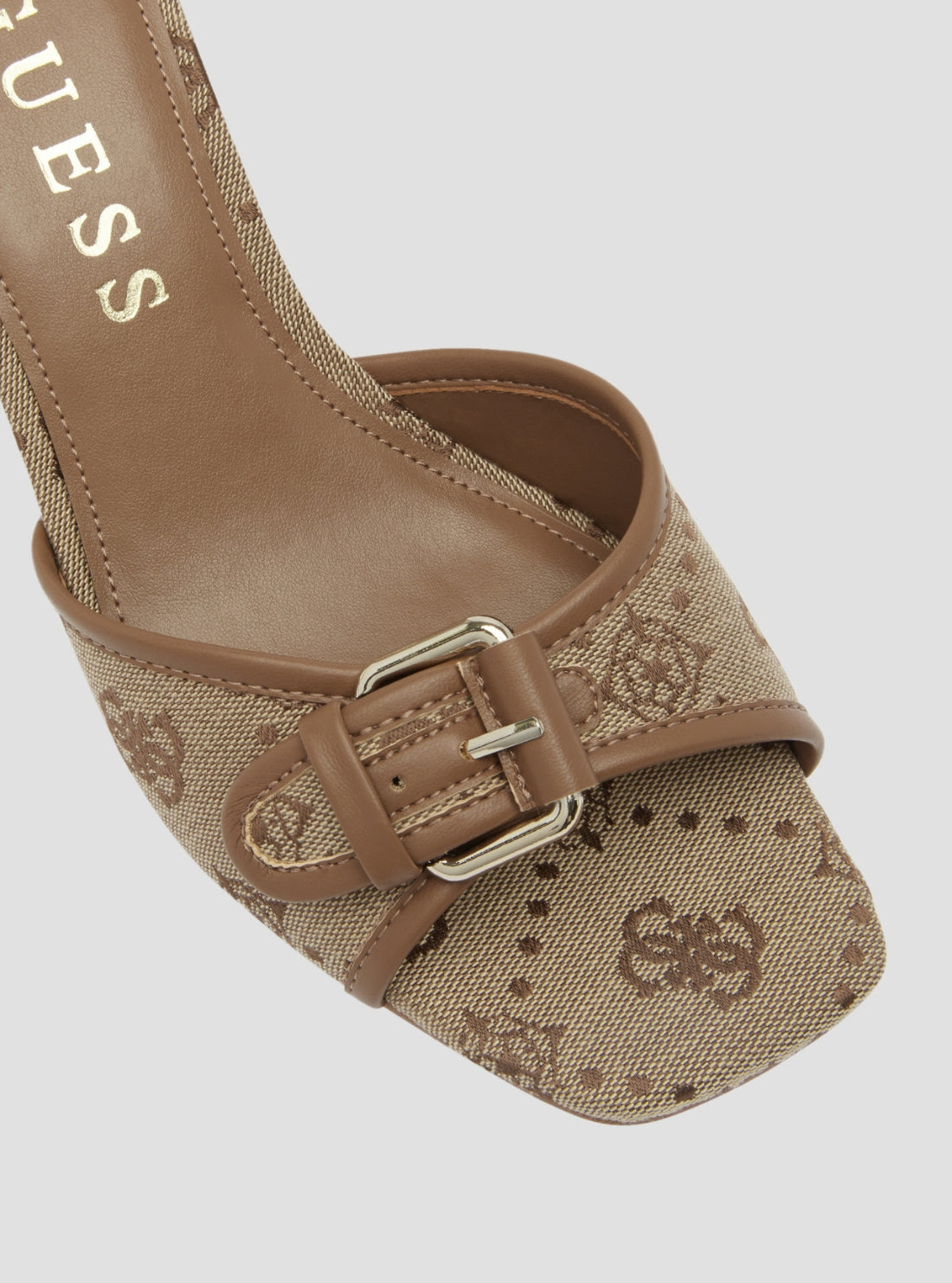 GUESS Footwear Brown Logo Dista2 Kitten Heels DISTA-2 Detail View