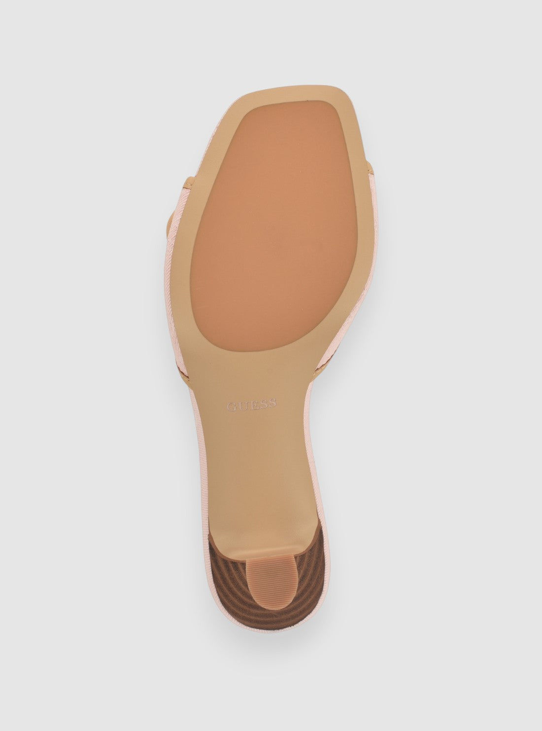 GUESS Footwear Light Pink Logo Dista Heels DISTA2 Bottom View