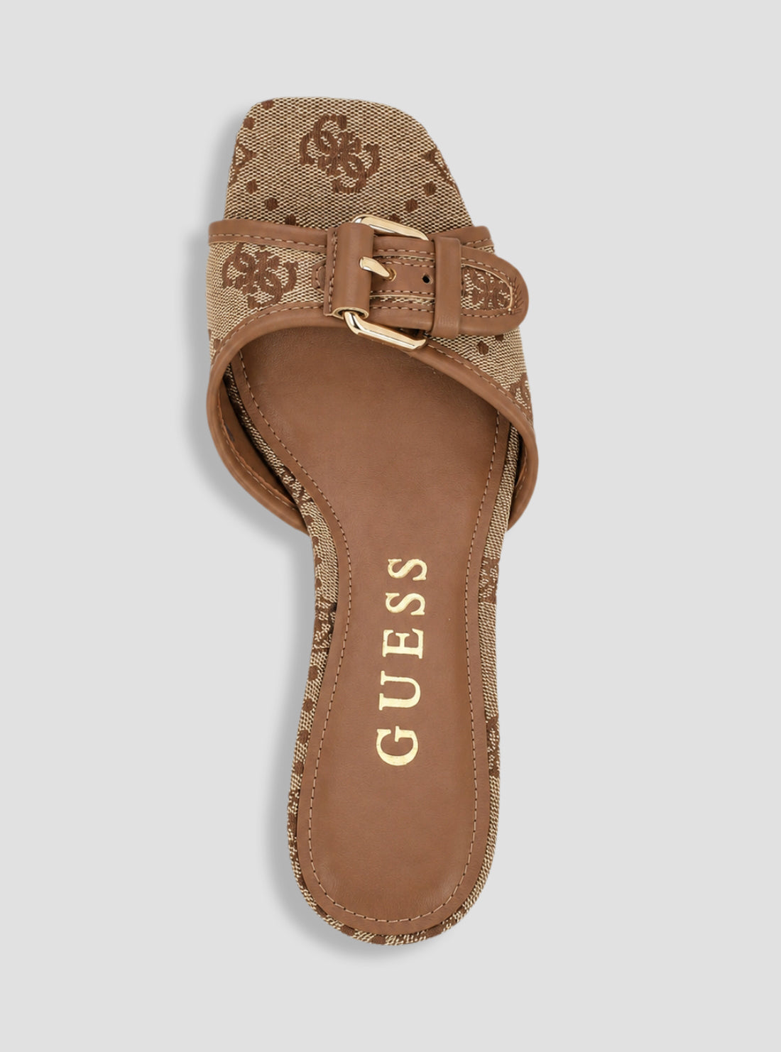 Brown Logo Dista Kitten Heels