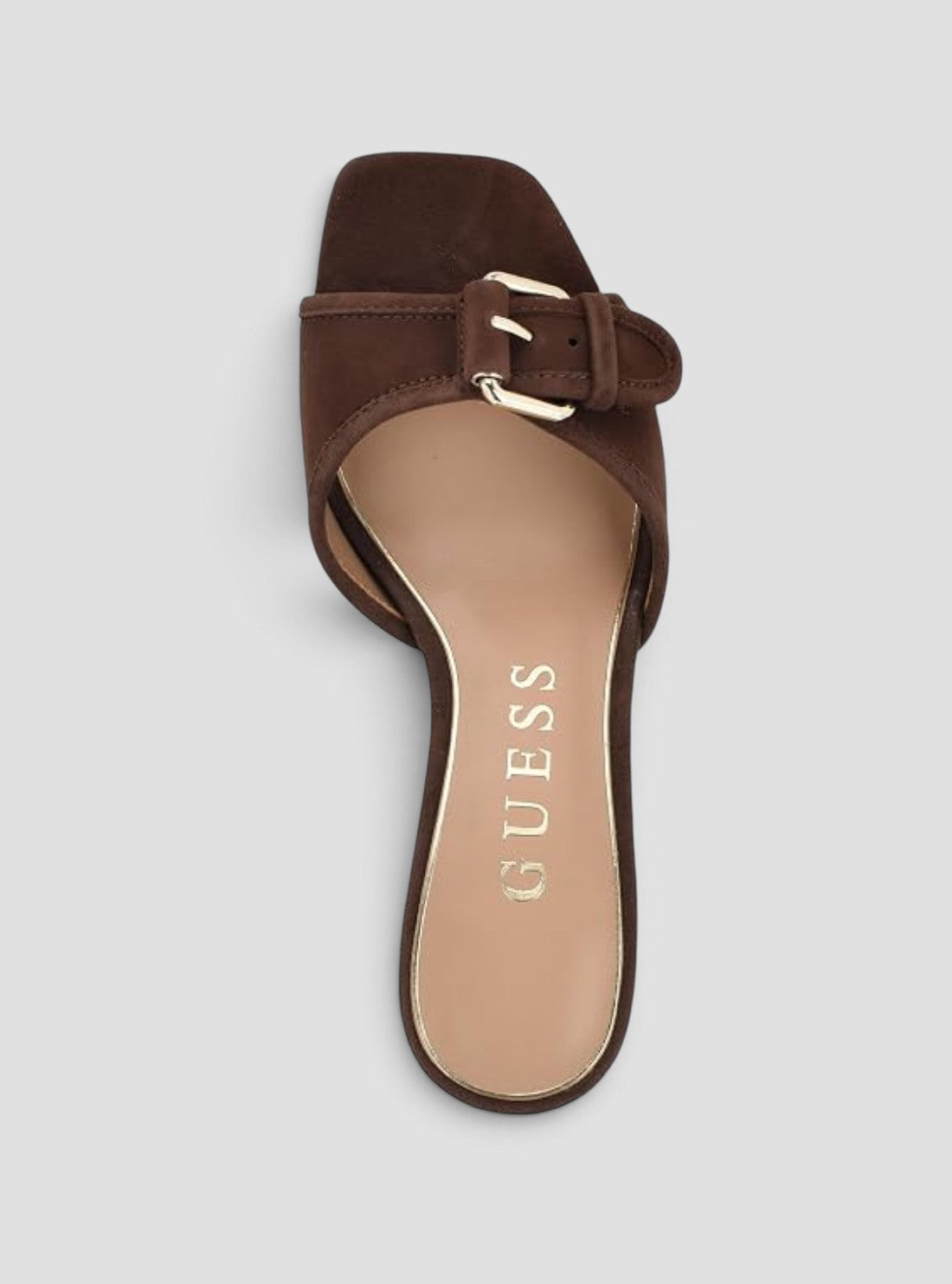 GUESS Footwear Dark Brown Dista Kitten Heels DISTA6 Top View