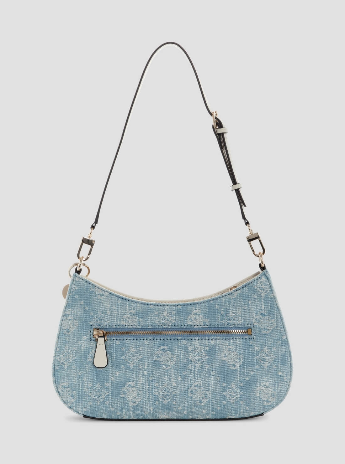GUESS Womens Denim Logo Noelle II Top Zip Shoulder Bag DL967218 Back View