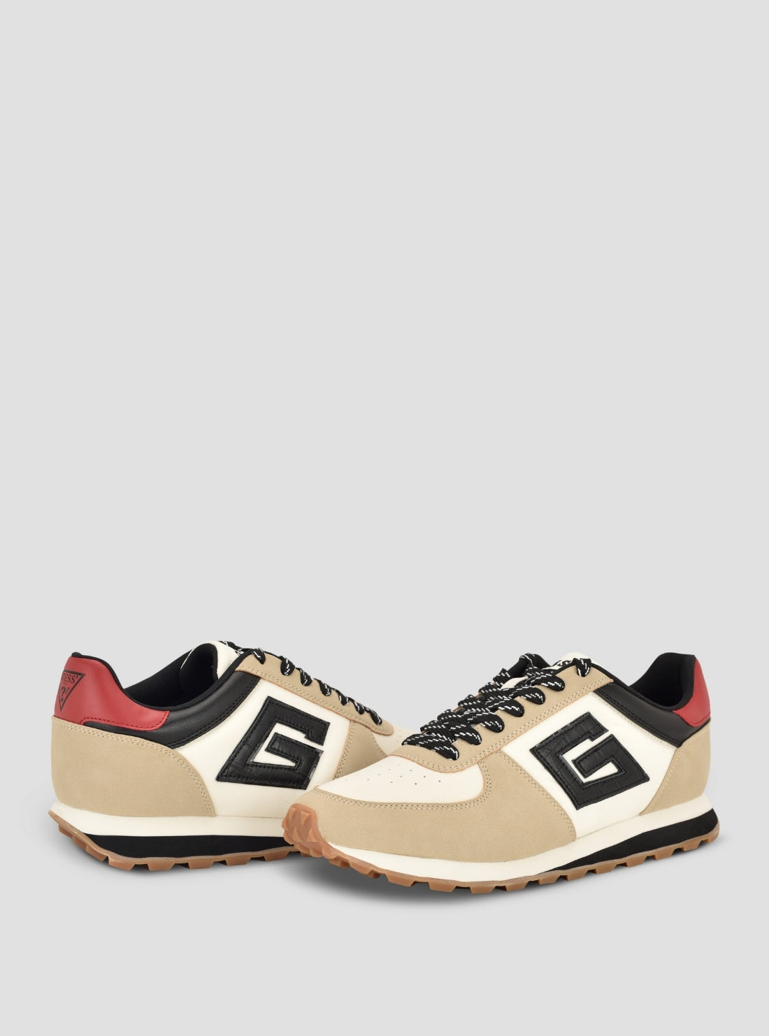 GUESS Footwear Light Natural Doffene Sneakers DOFFENE Front Side View