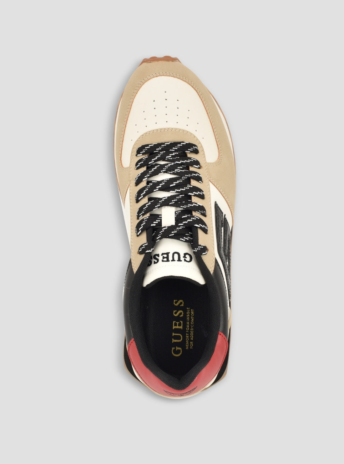 GUESS Footwear Light Natural Doffene Sneakers DOFFENE Top View