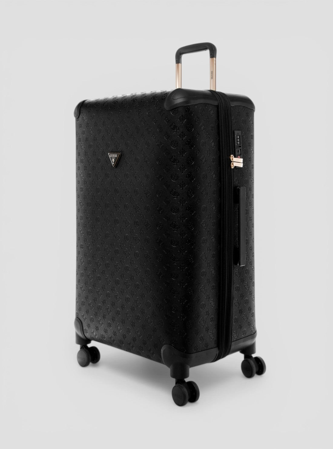 GUESS Womens Black Logo Wilder 71cm Suitcase DP7452988 Side View