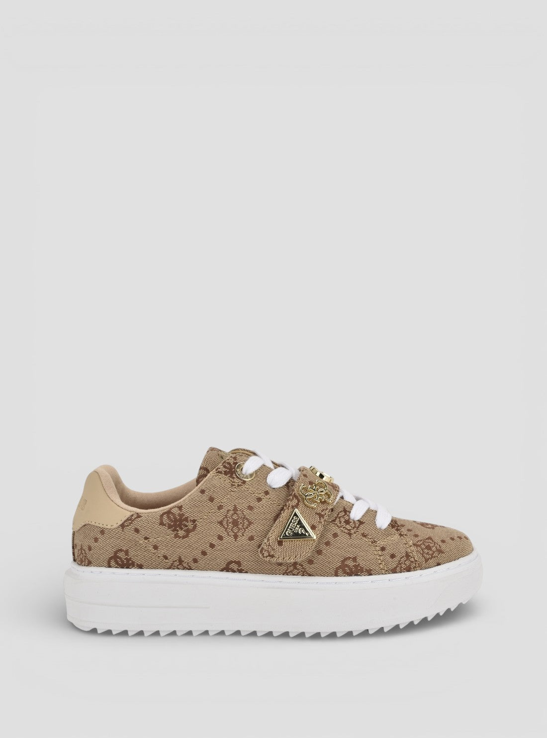 GUESS Footwear Brown Logo Drift Sneakers DRIFT2 Side View