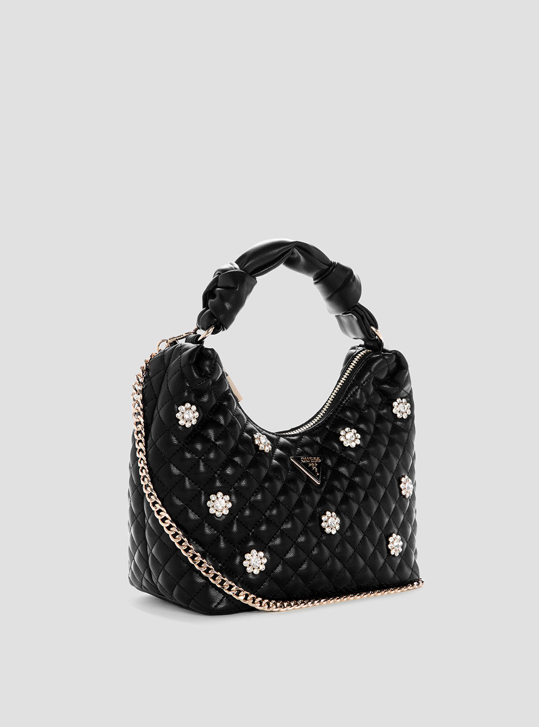 GUESS Womens Black Everlee Hobo Bag EG867901 Side View
