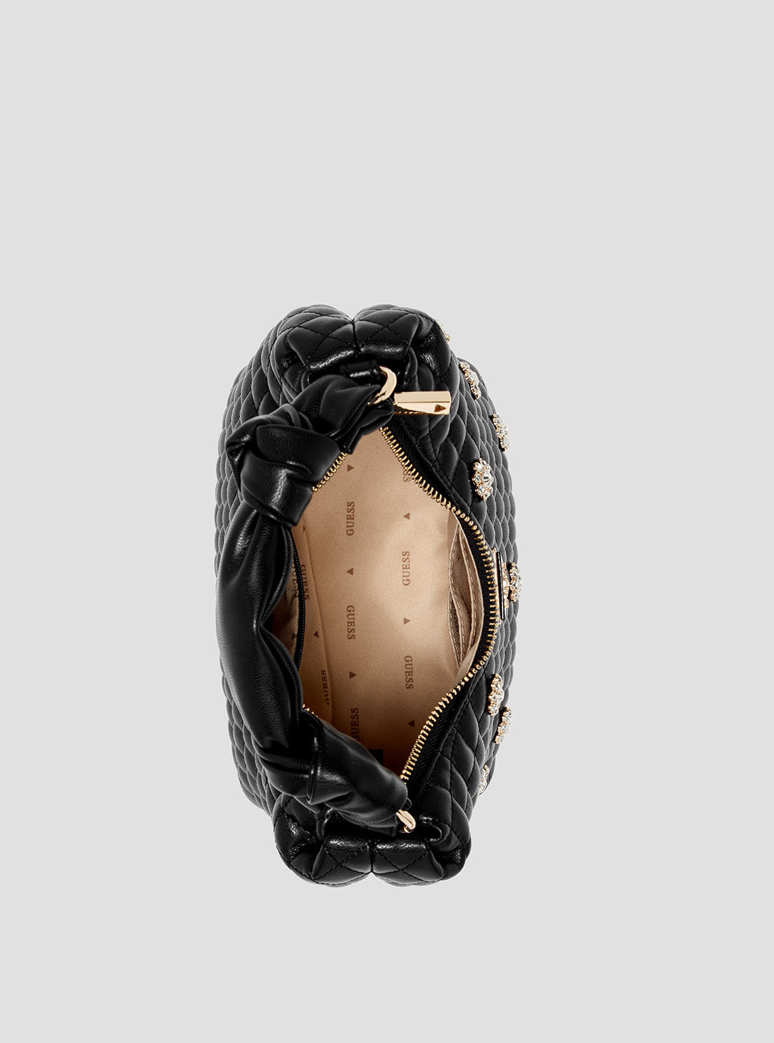 GUESS Womens Black Everlee Hobo Bag EG867901 Inside View