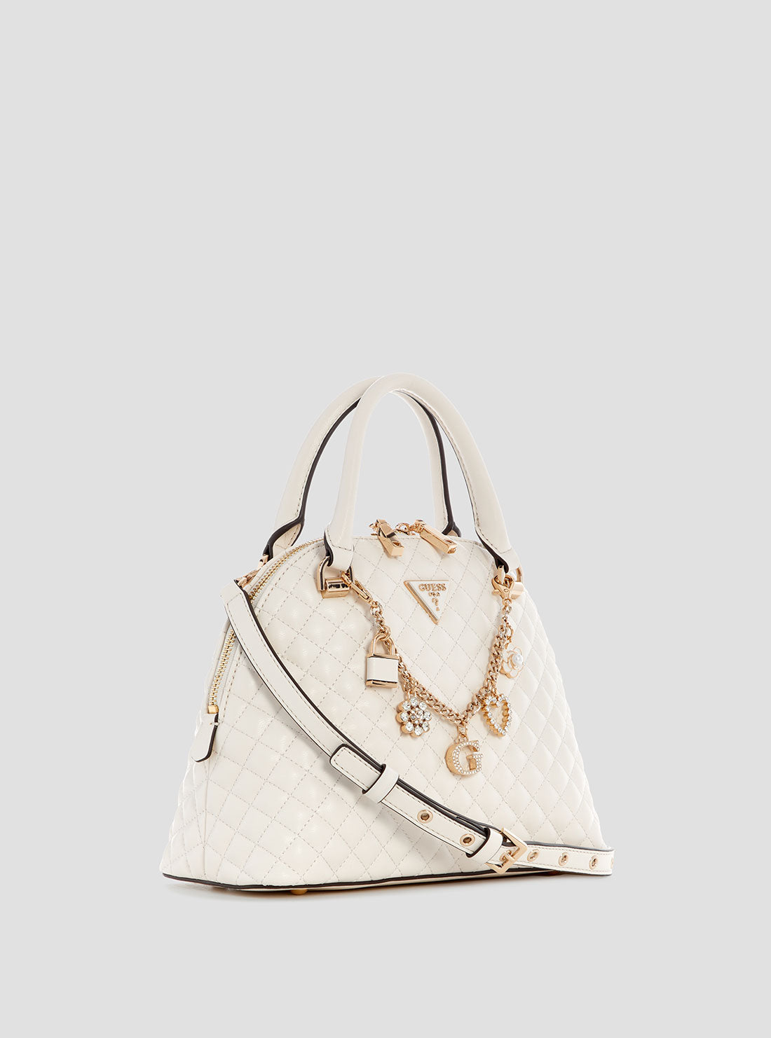 White Everlee Satchel Bag