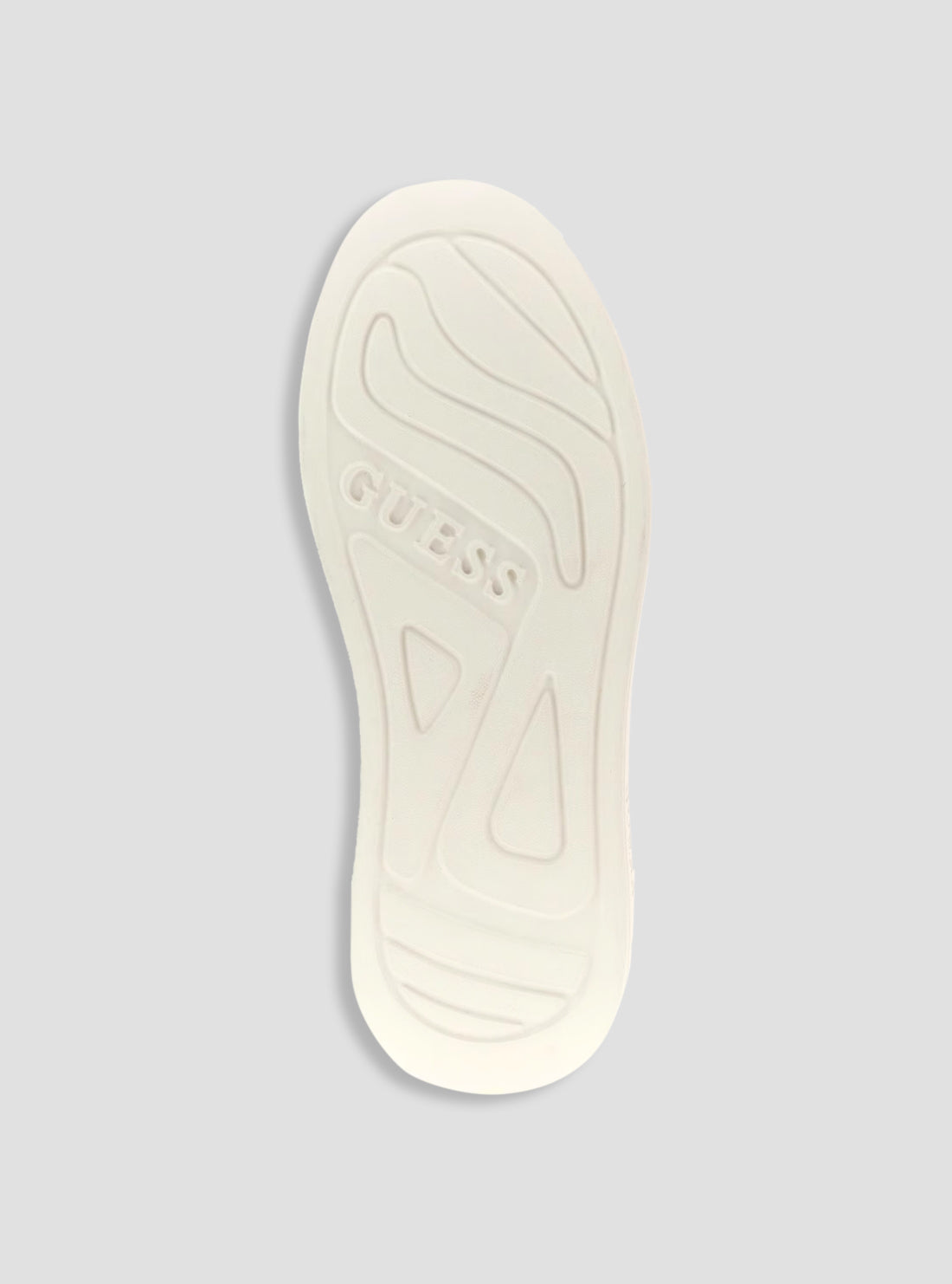 GUESS Womens White Elbina Sneakers ELBINA11 Bottom View