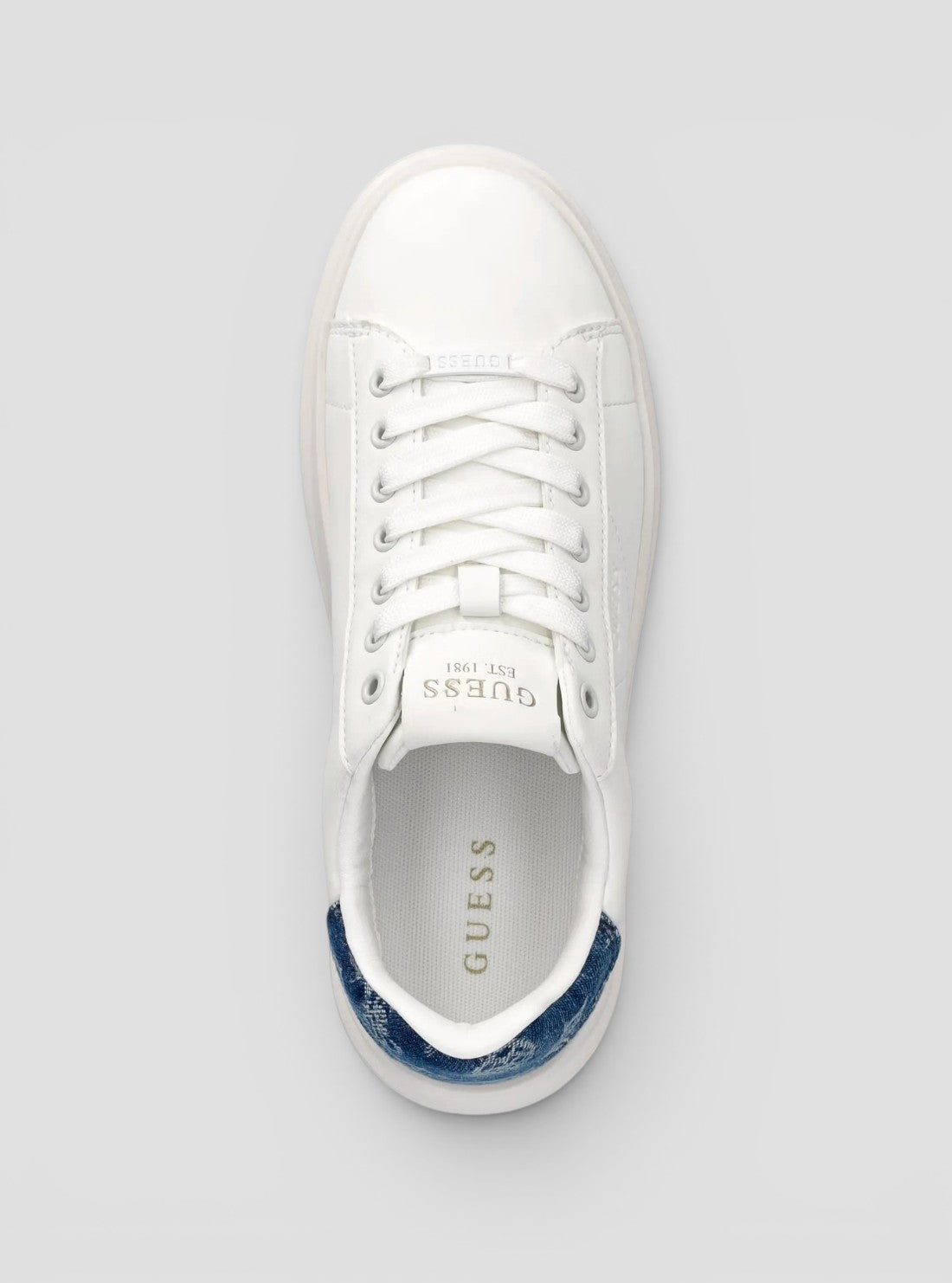 GUES FootwearWhite Elbina Sneakers ELBINA14 Top View