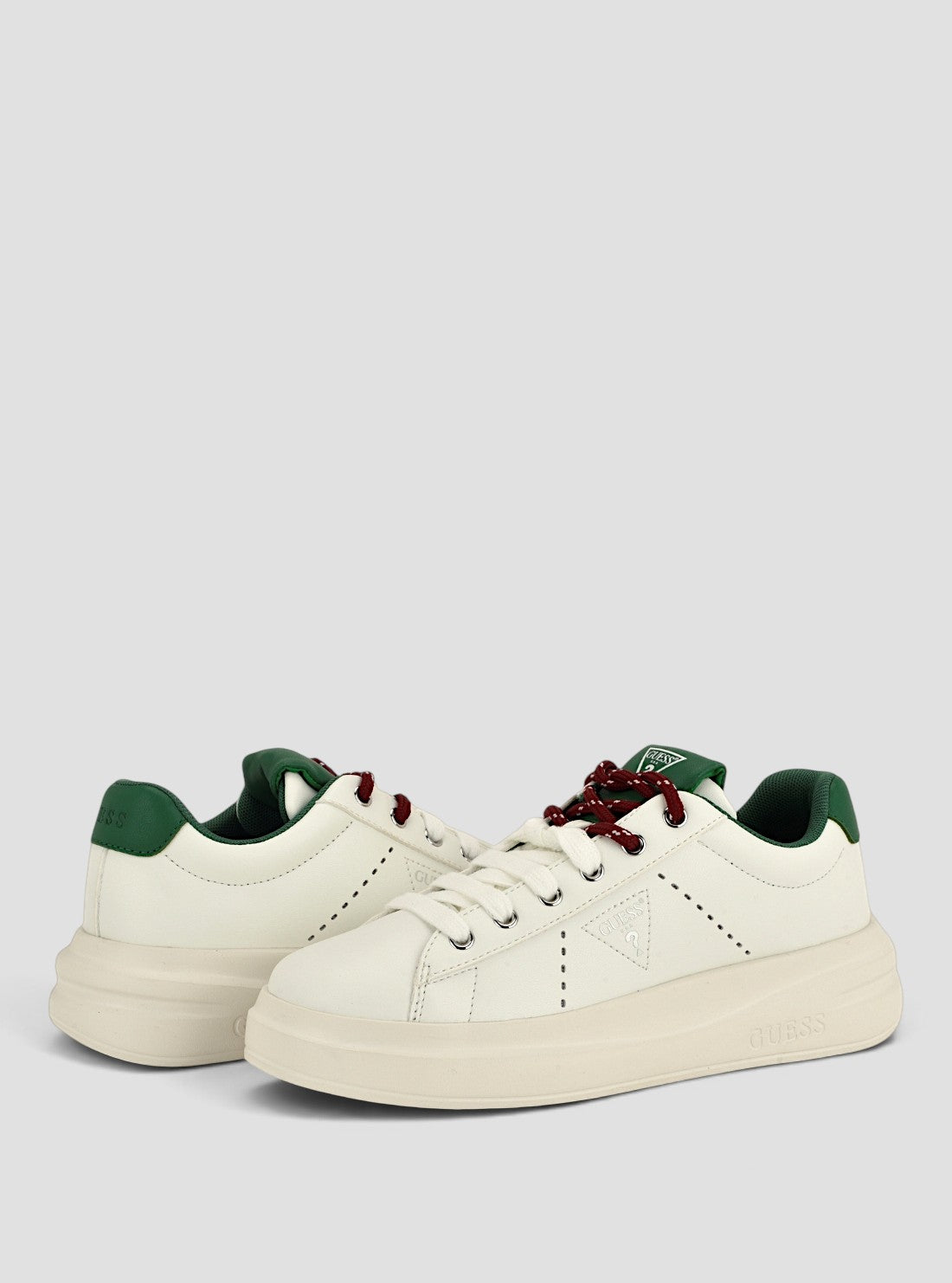 GUESS Womens White Eliva Sneakers ELIVA Front Side View