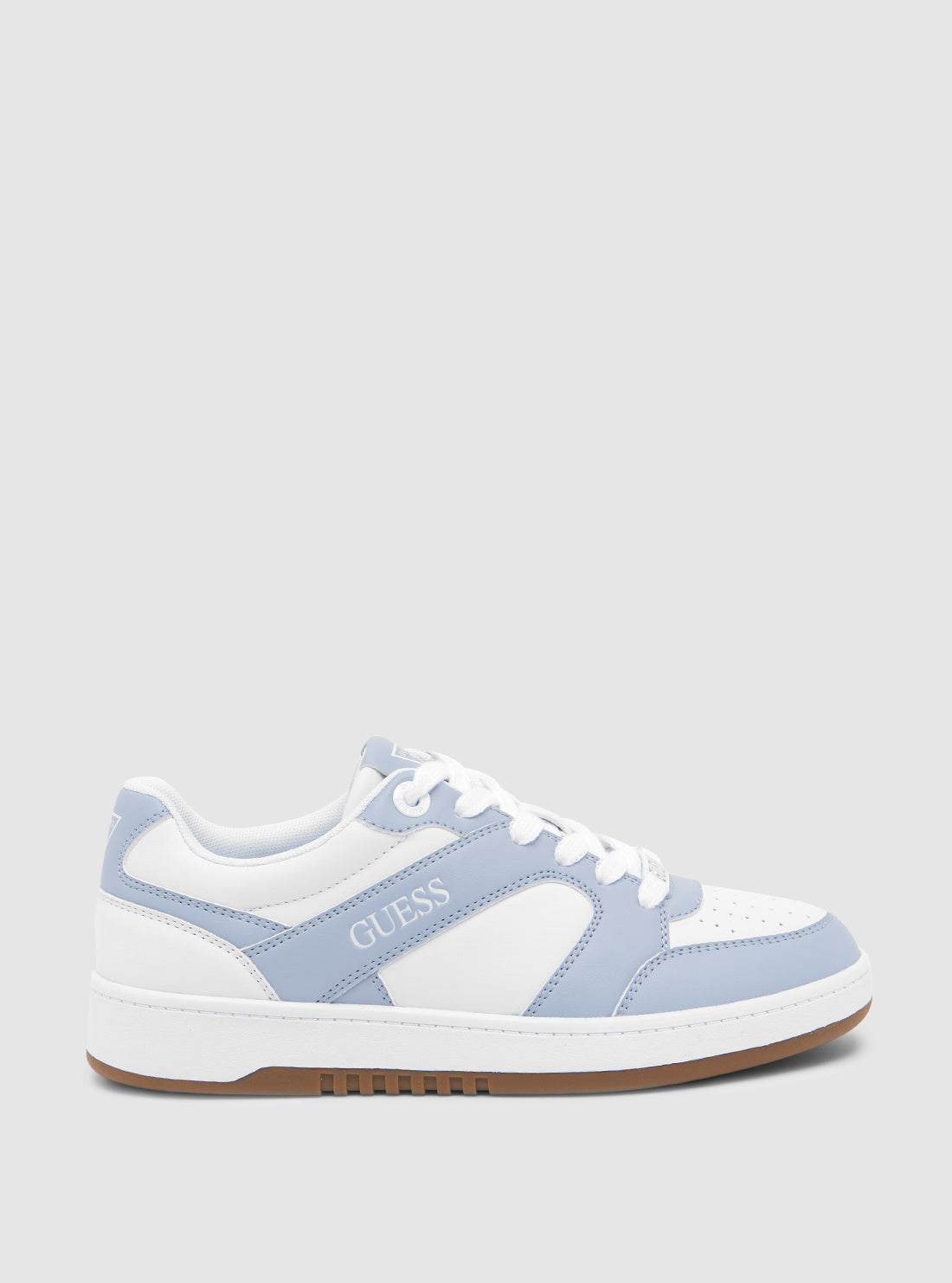 GUESS Womens Footwear White Blue Ellies Sneakers ELLIES Side View