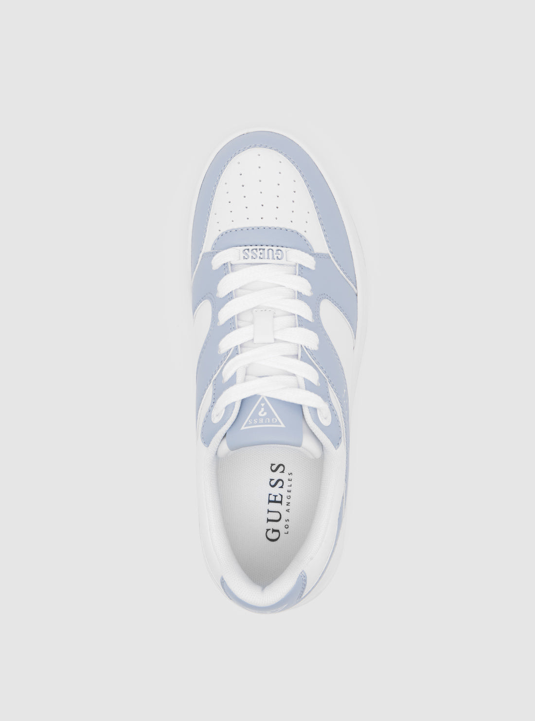 GUESS Womens Footwear White Blue Ellies Sneakers ELLIES Top View
