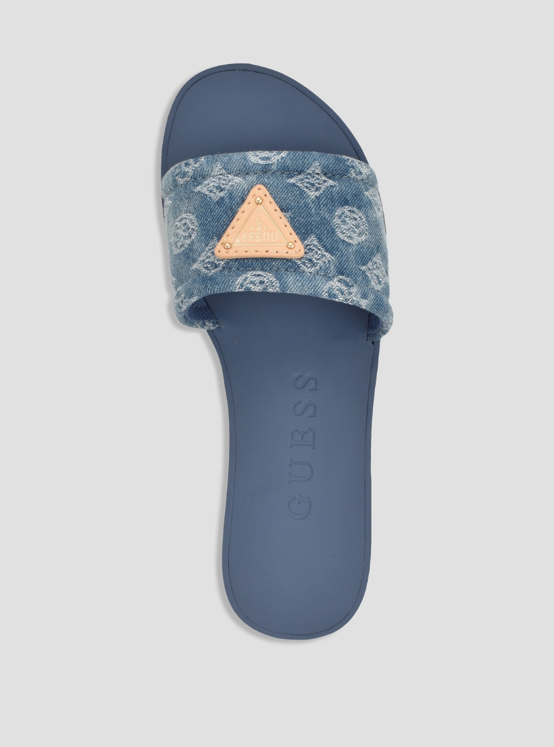 GUESS Womens Medium Blue Elysone Sandals ELYSONE Top View