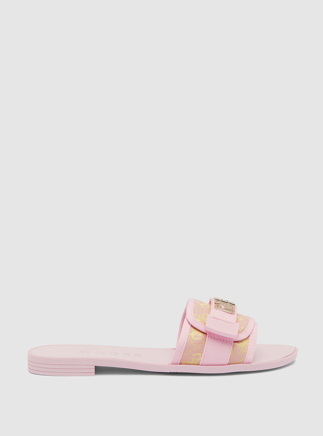 GUESS Womens Footwear Pink Elyze Slide Sandals ELYZE3 Side View