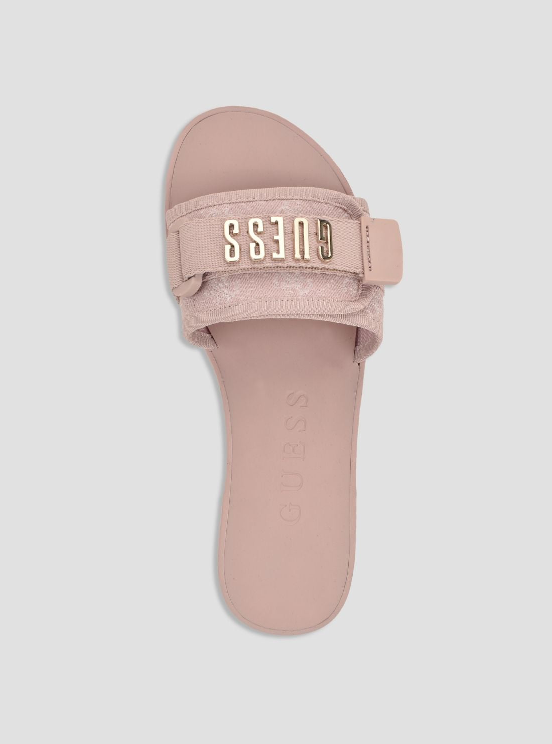 GUESS Womens Pink Elyze Flat Sandals ELYZE3 Top View 