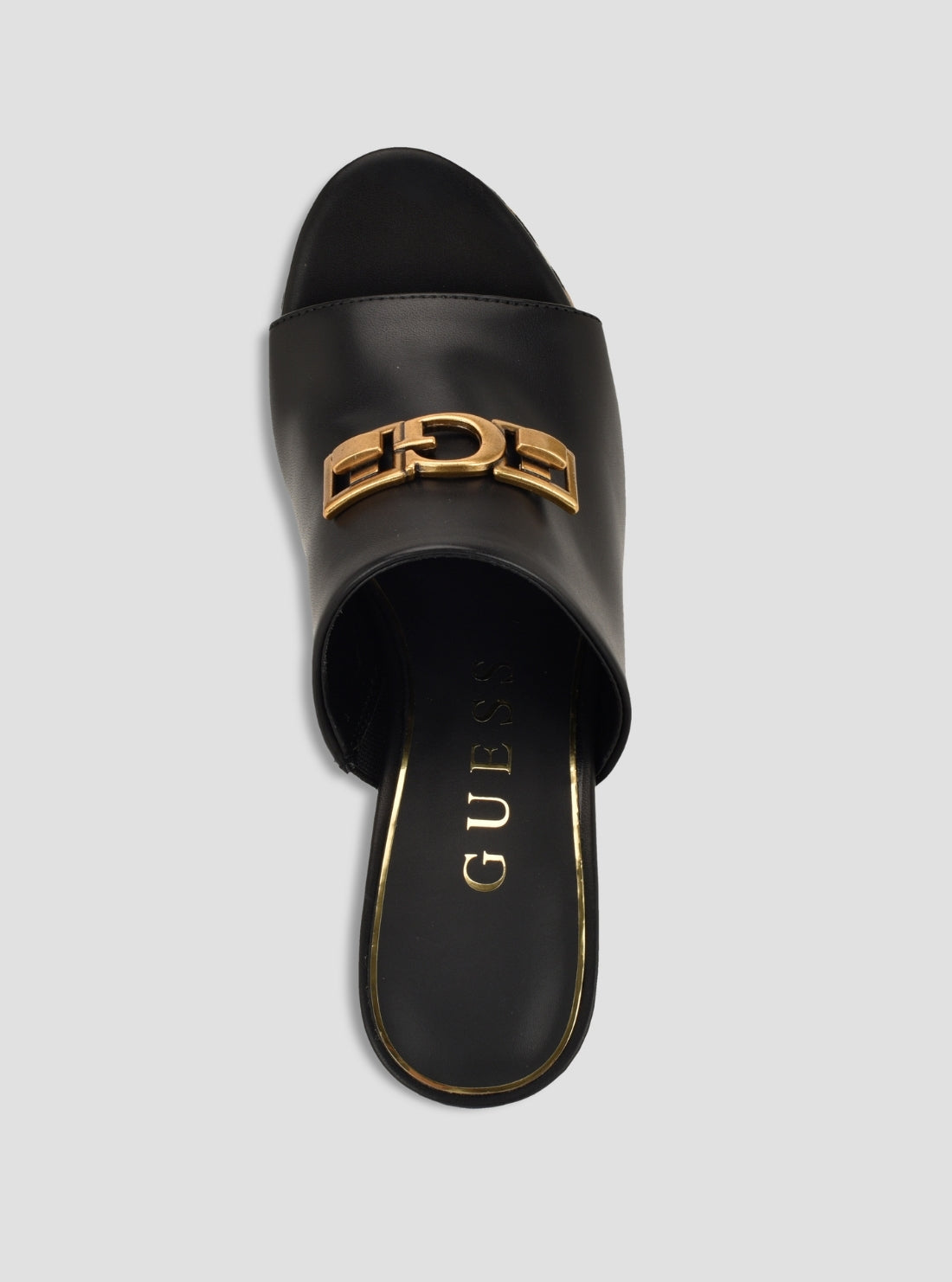 GUESS Footwear Black Multi Evenza Platform Sandals EVENZA3 Top View
