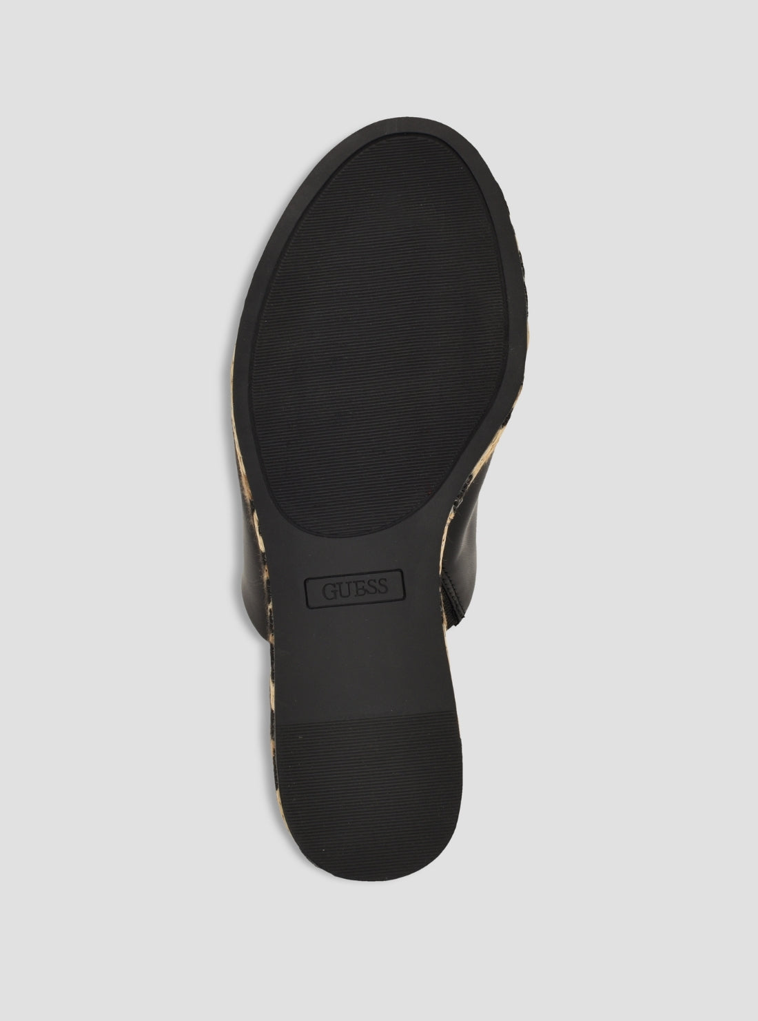GUESS Footwear Black Multi Evenza Platform Sandals EVENZA3 Bottom View