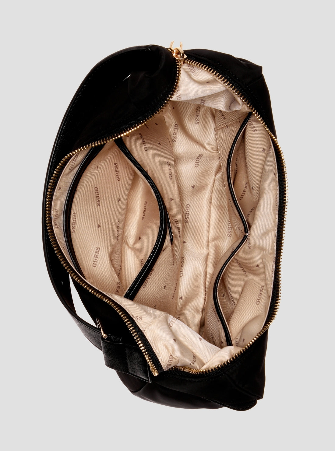 GUESS Womens Eco Black Gemma Hobo Bag EYG839503 Inside View