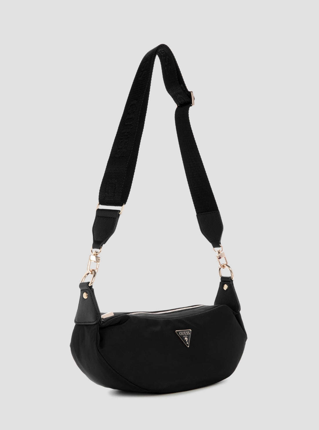 GUESS Womens Eco Black Gemma Crossbody Bag EYG839513 Side View