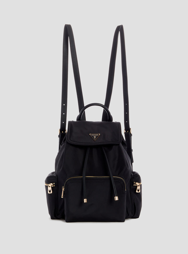 GUESS Womens Eco Black Gemma Backpack EYG839532 Front View