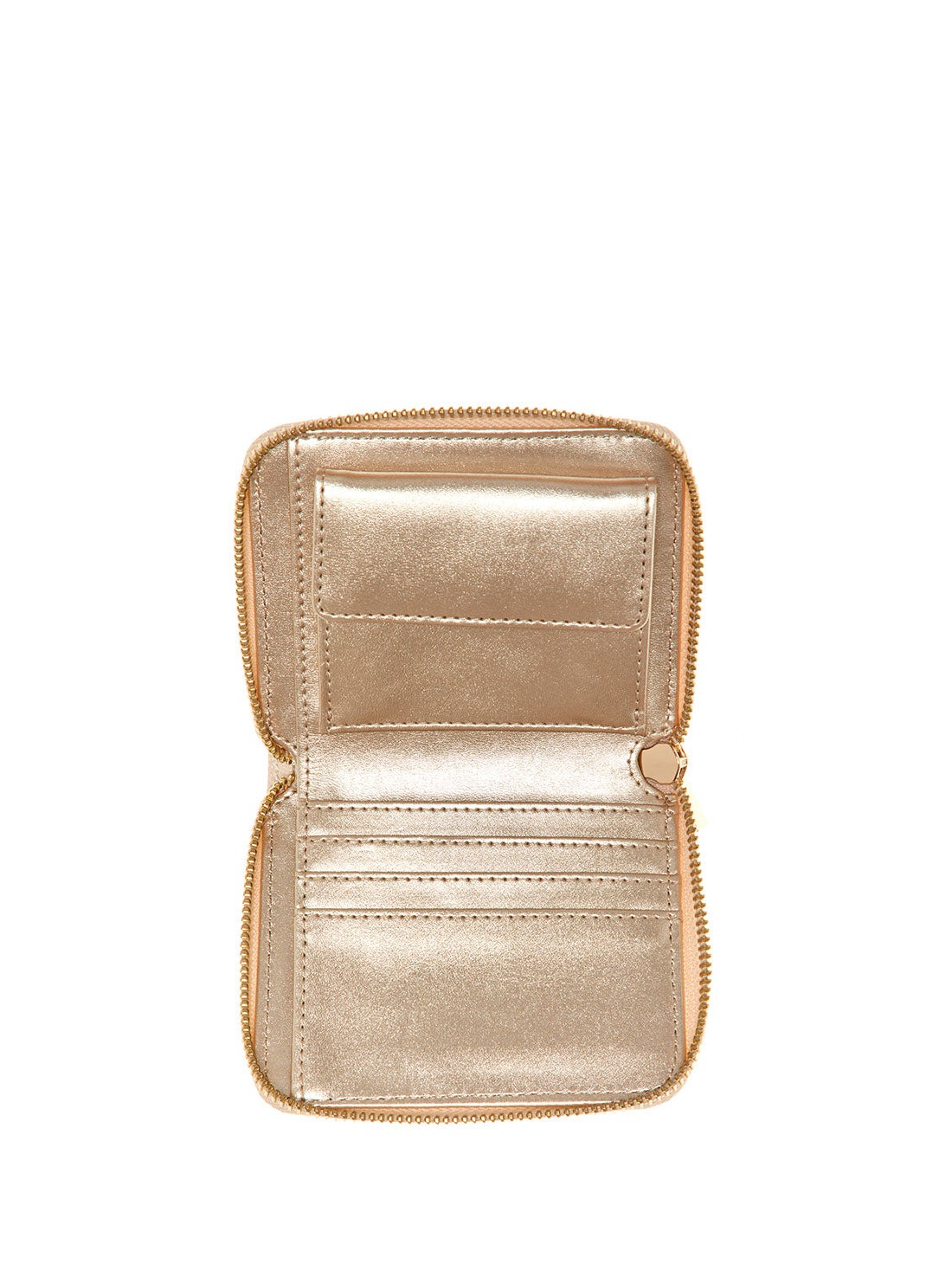 GUESS Eco Cream Beige Gemma Small Wallet inside view