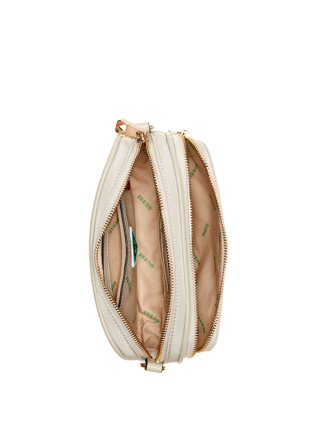 GUESS Eco Cream Gemma Crossbody Bag inside view