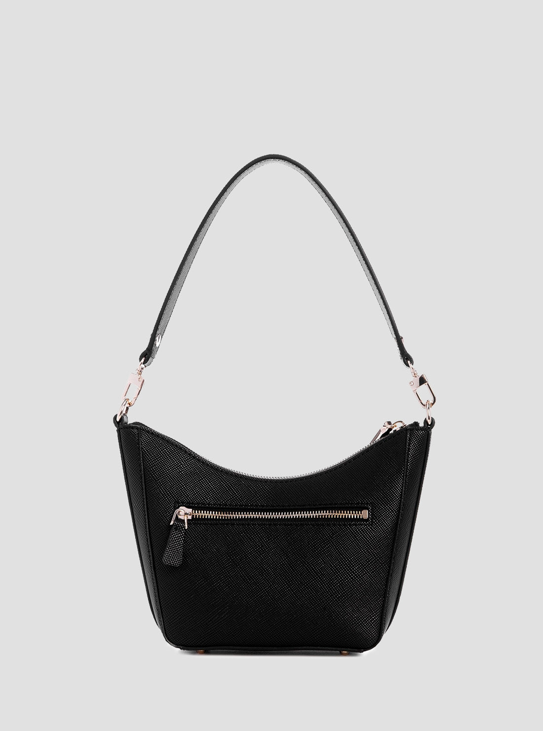 GUESS Women's Black Eco Gloriana Top Zip Shoulder Bag EZG951218 Back View