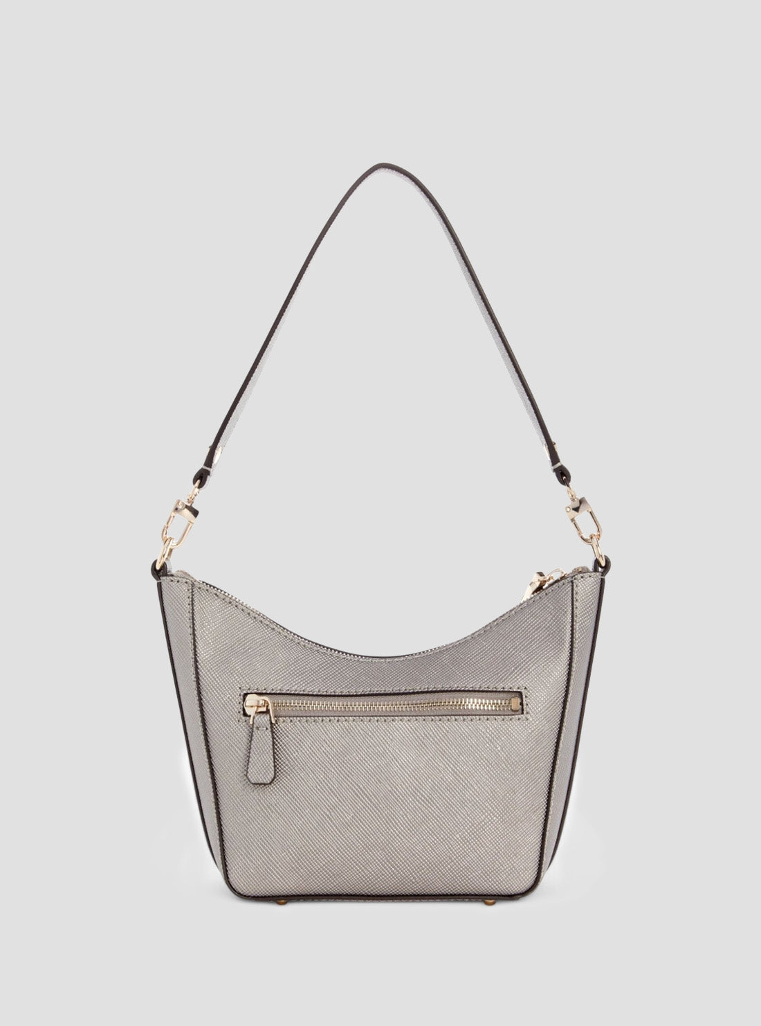 GUESS Women's Grey Eco Gloriana Top Zip Shoulder Bag EZM951218 Back View