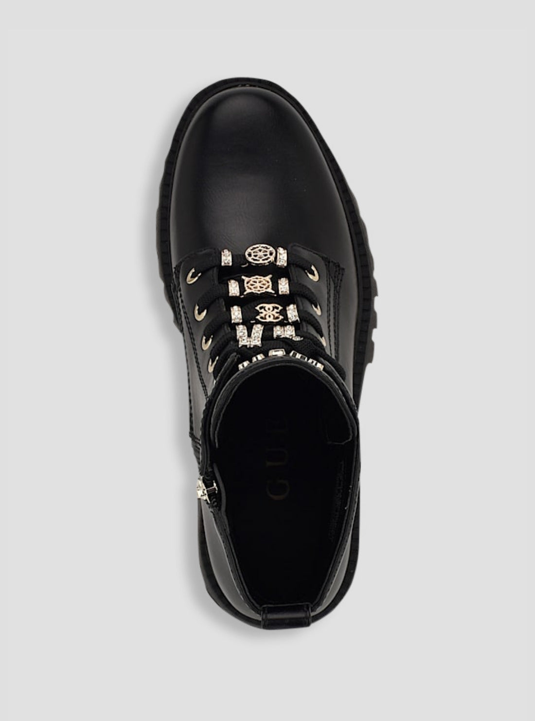 GUESS Womens Black Fionaa Ankle Boots FIONAA Front View