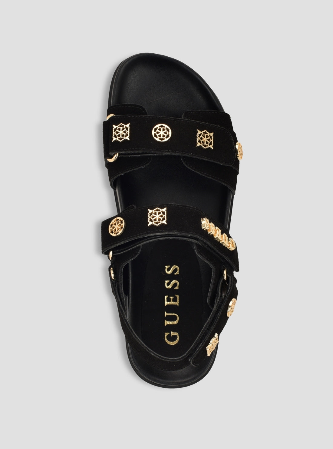 GUESS Footwear Black Florizi Sandals FLORIZI Top View 