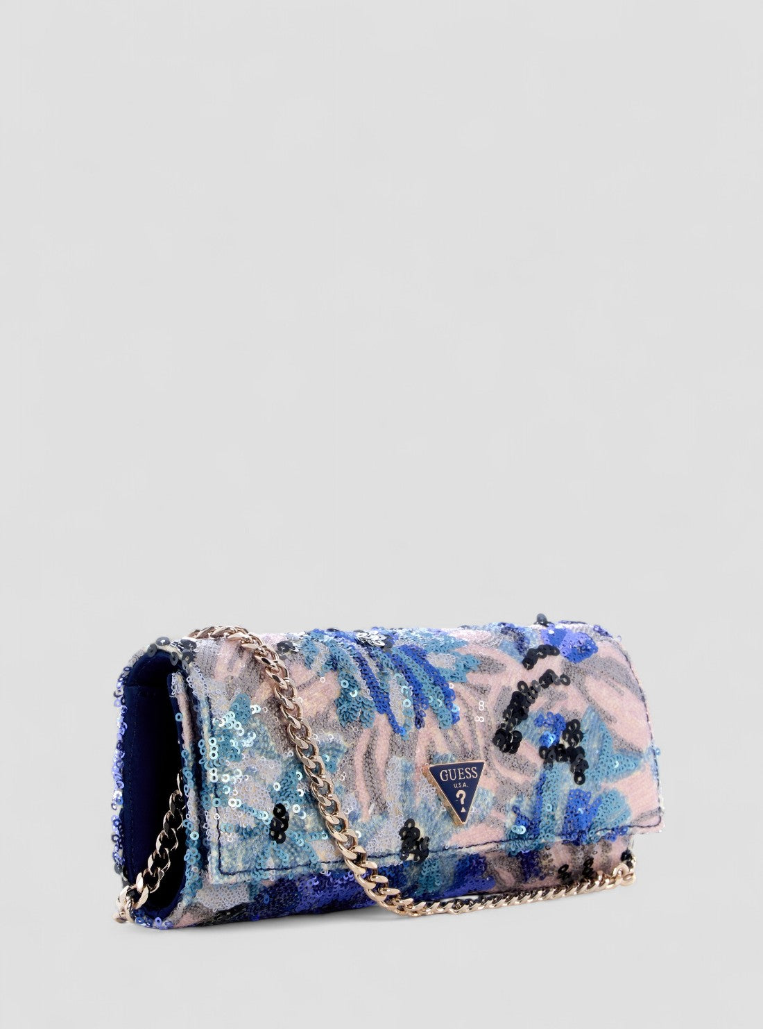 GUESS Womens Floral Multi Elsie Shoulder Bag FS965071 Front Side View