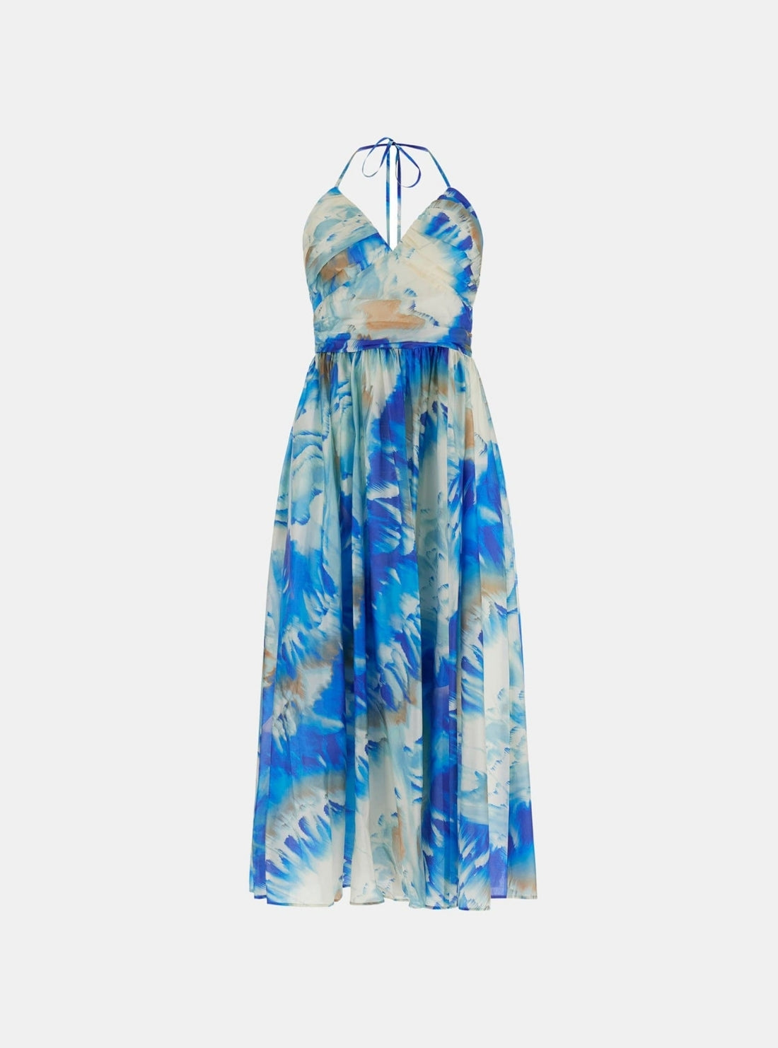 GUESS Womens Eco Blue Marciano Kat Midi Dress G6GK53W1985 Flatlay
