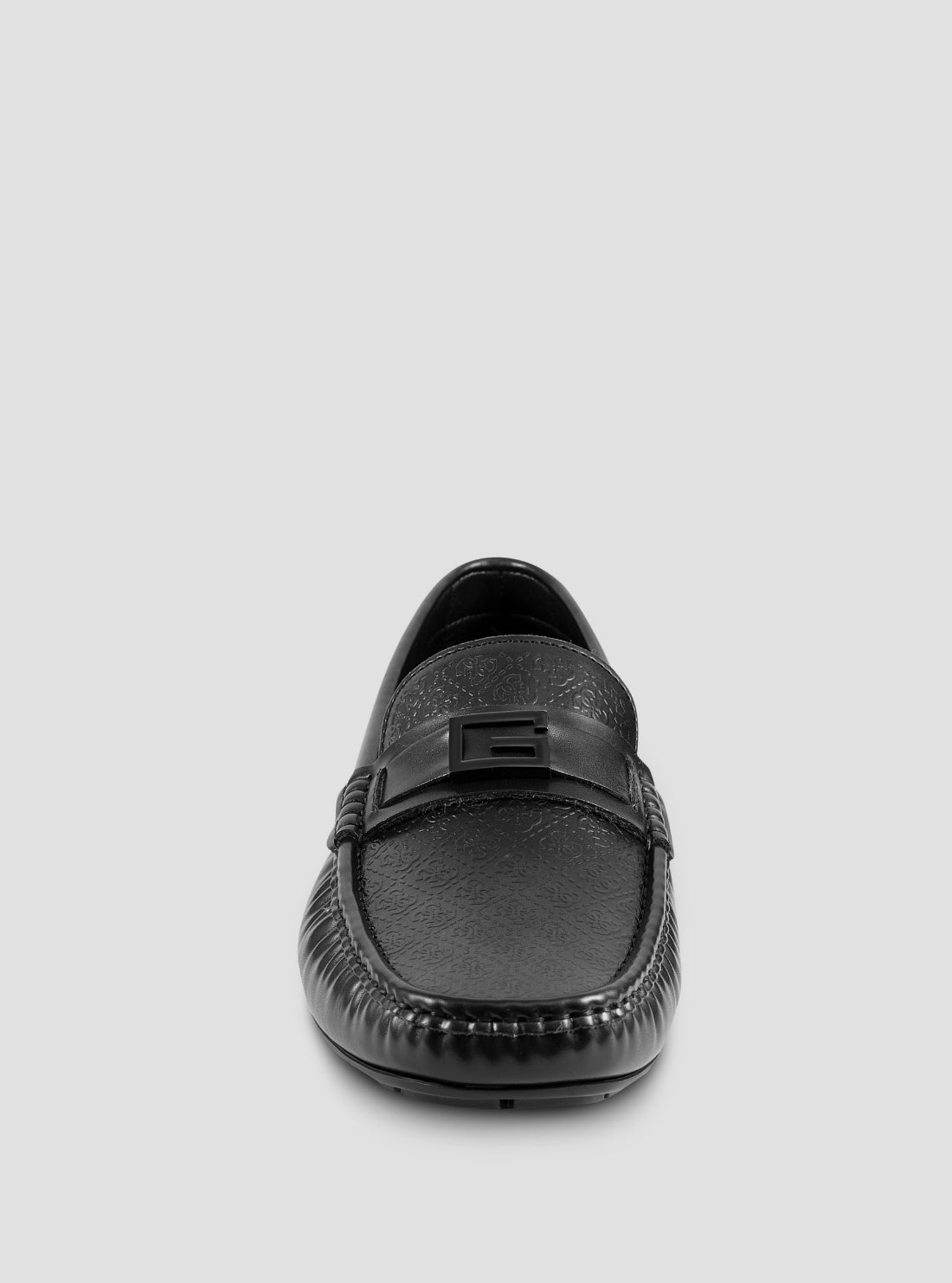 GUESS Footwear Black Gade Logo Loafers GADE Front View