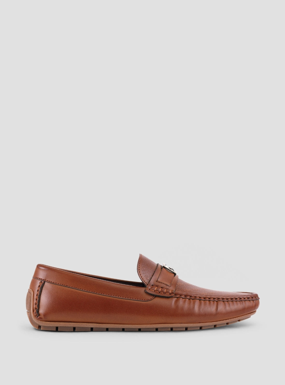 GUESS Footwear Brown Gade Logo Loafers GADE Side View2