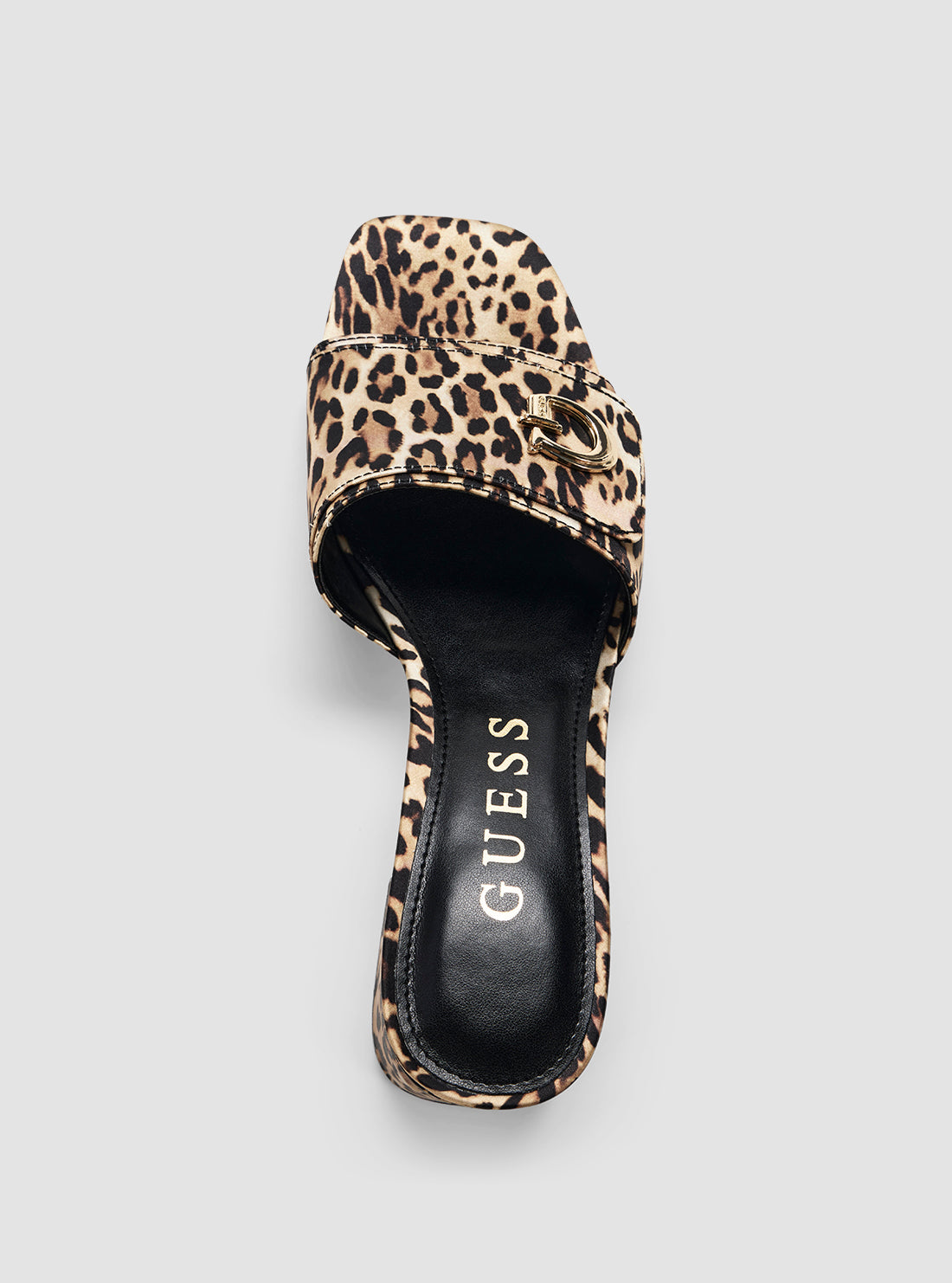 GUESS Womens Brown Multi Gallai Heeled Sandals GALLAI3 Top View