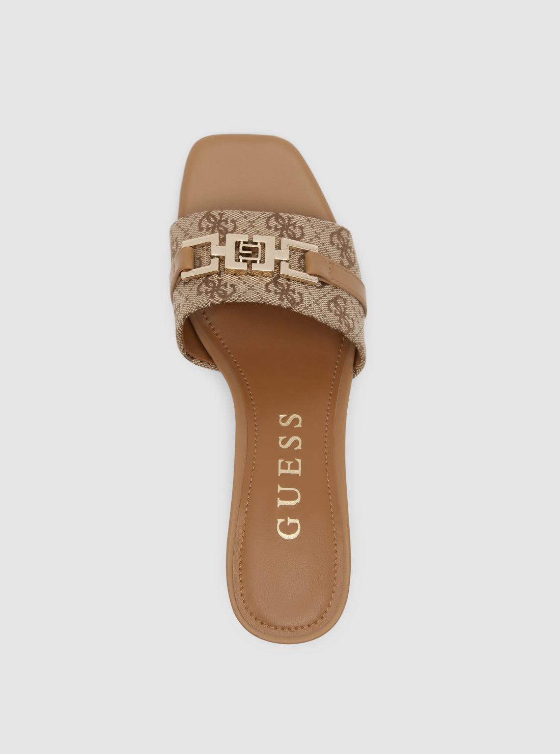 Brown Logo Gallory Block Heel